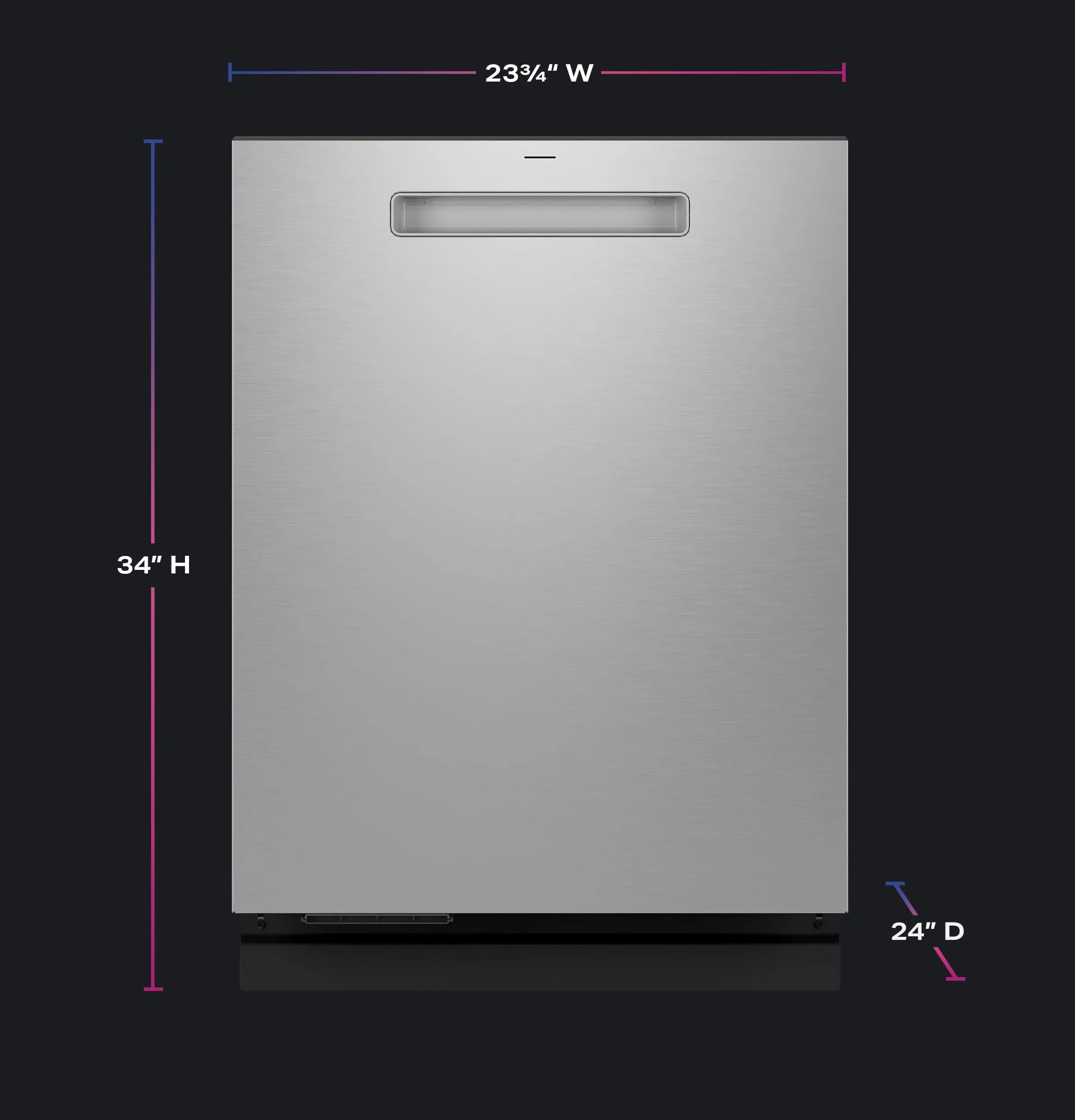 PDP755SYVFS GE Profile™ ENERGY STAR Smart UltraFresh System Dishwasher with Microban™ Antimicrobial Technology with Deep Clean Washing 3rd Rack, 42 dBA