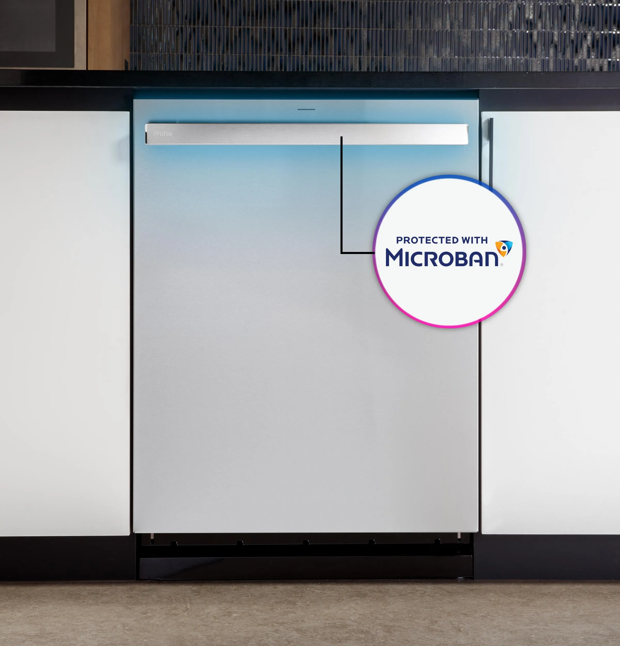 PDP755SYVFS GE Profile™ ENERGY STAR Smart UltraFresh System Dishwasher with Microban™ Antimicrobial Technology with Deep Clean Washing 3rd Rack, 42 dBA