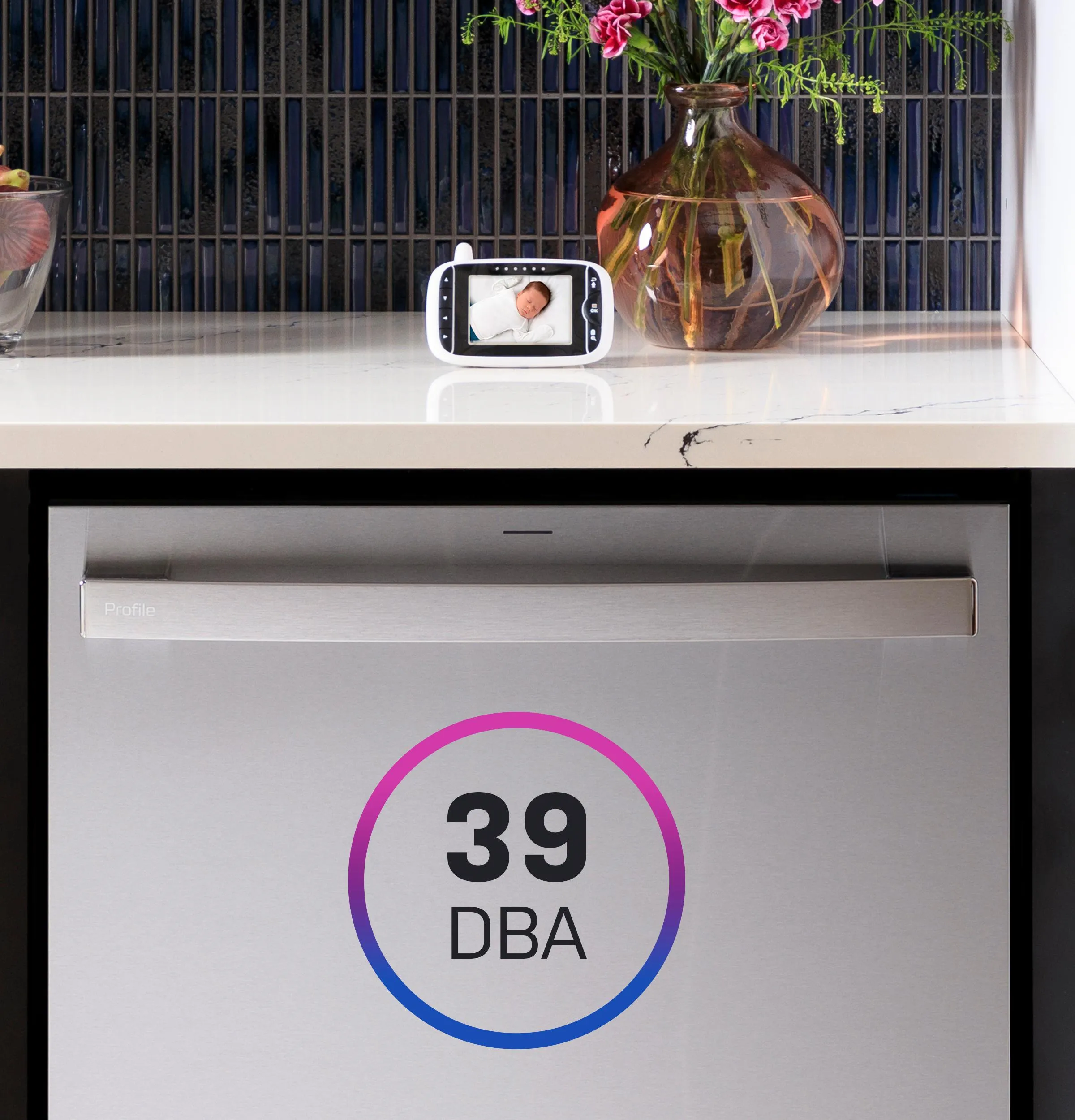 PDP795SYVFS GE Profile™ ENERGY STAR Smart UltraFresh System Dishwasher with Microban™ Antimicrobial Technology with Deep Clean Washing 3rd Rack, 39 dBA