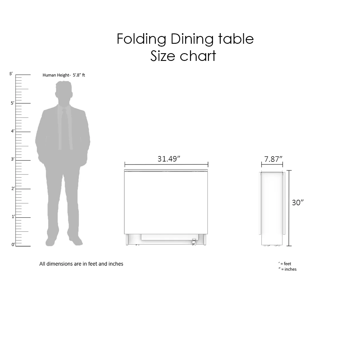 Pengu 6 Seater Folding Dining Table   Docking Unit