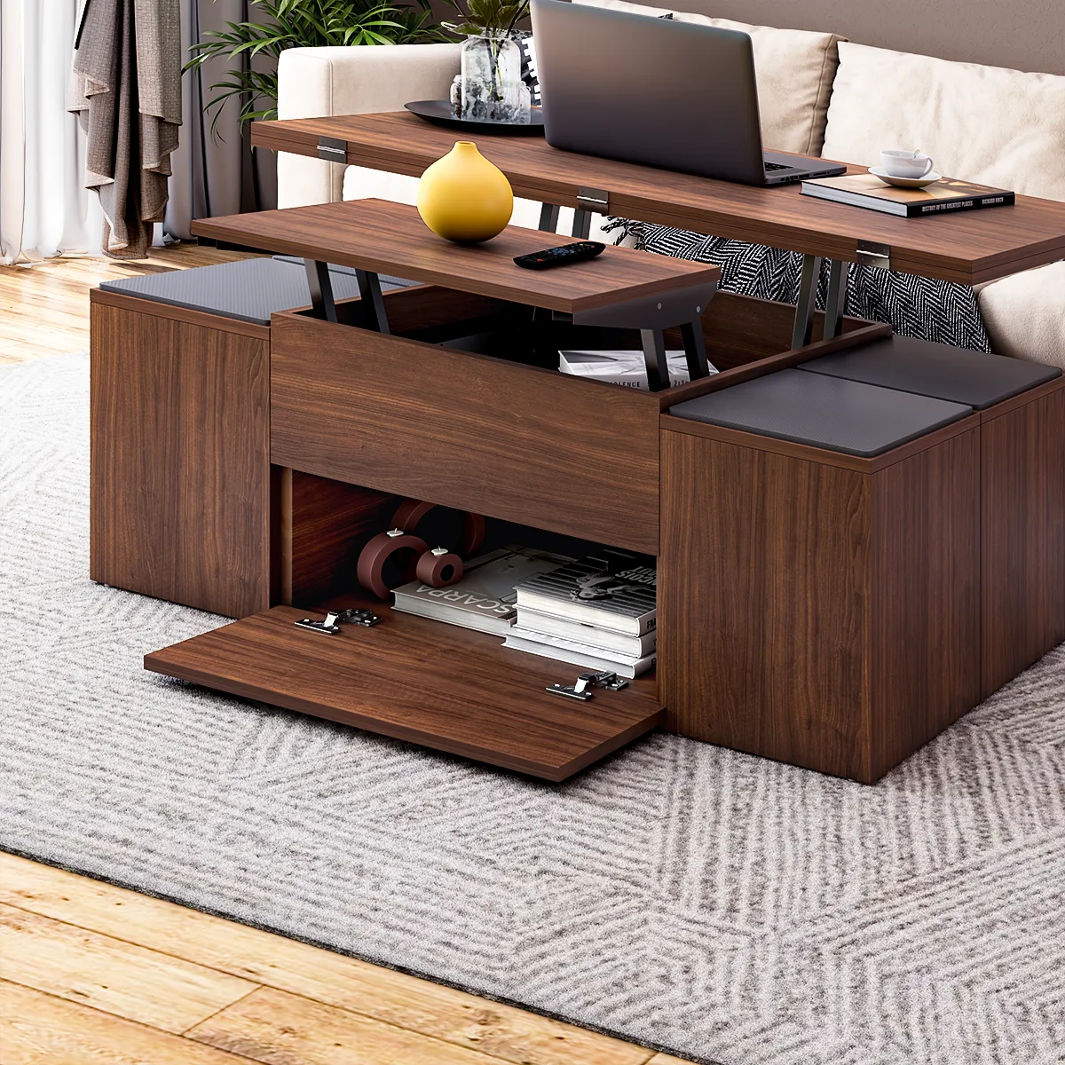 Pengu Convertible Coffee Table   Dining Table