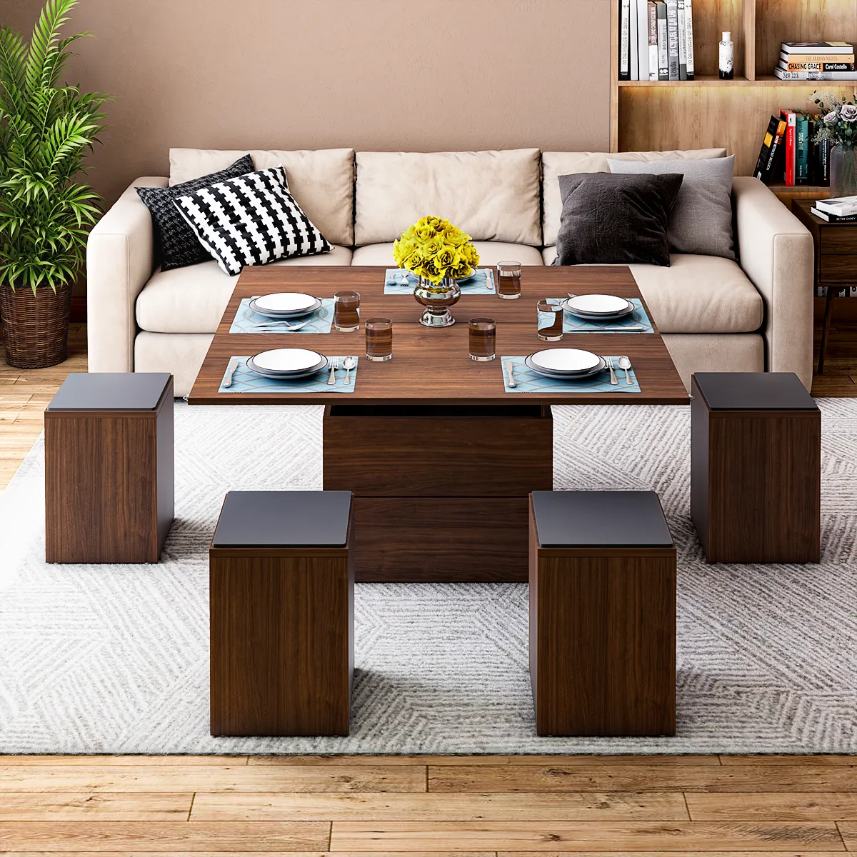 Pengu Convertible Coffee Table   Dining Table