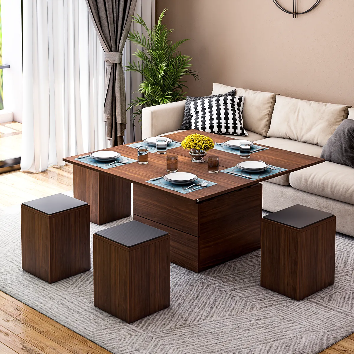 Pengu Convertible Coffee Table   Dining Table