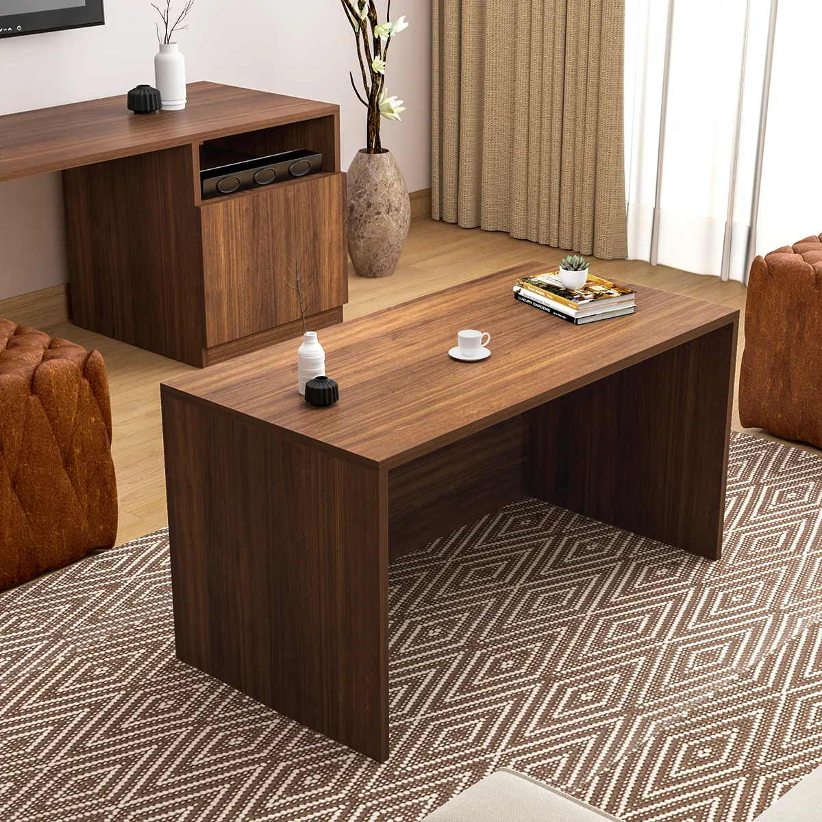 Pengu Tv unit with hidden coffee table