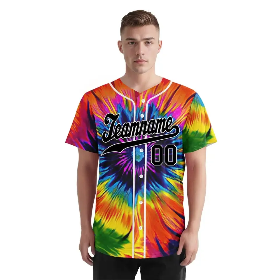 Personalized Tie-Dying Jerseys, Custom Stylish Jersey, breathable Fans Jersey