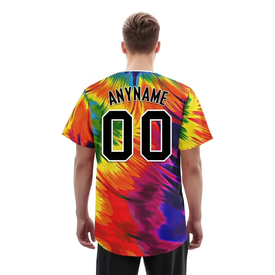 Personalized Tie-Dying Jerseys, Custom Stylish Jersey, breathable Fans Jersey