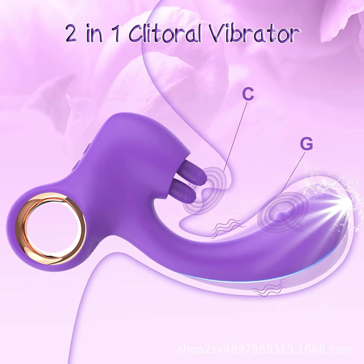 Rabbit Clit Clamps Anal Dildo G Spot Vibrator - Double End Anal Clitoral Stimulator Female Sex Toy