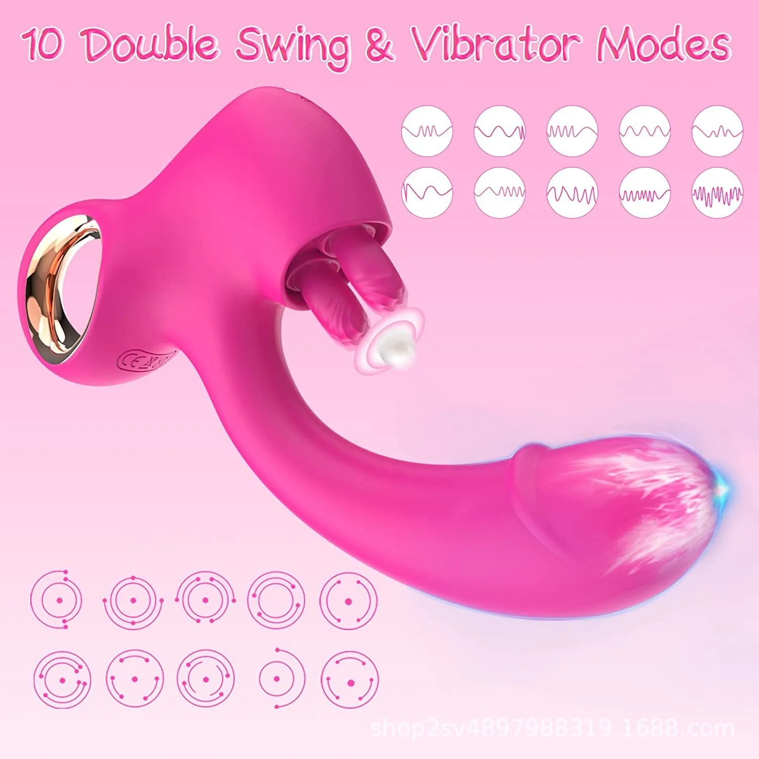 Rabbit Clit Clamps Anal Dildo G Spot Vibrator - Double End Anal Clitoral Stimulator Female Sex Toy