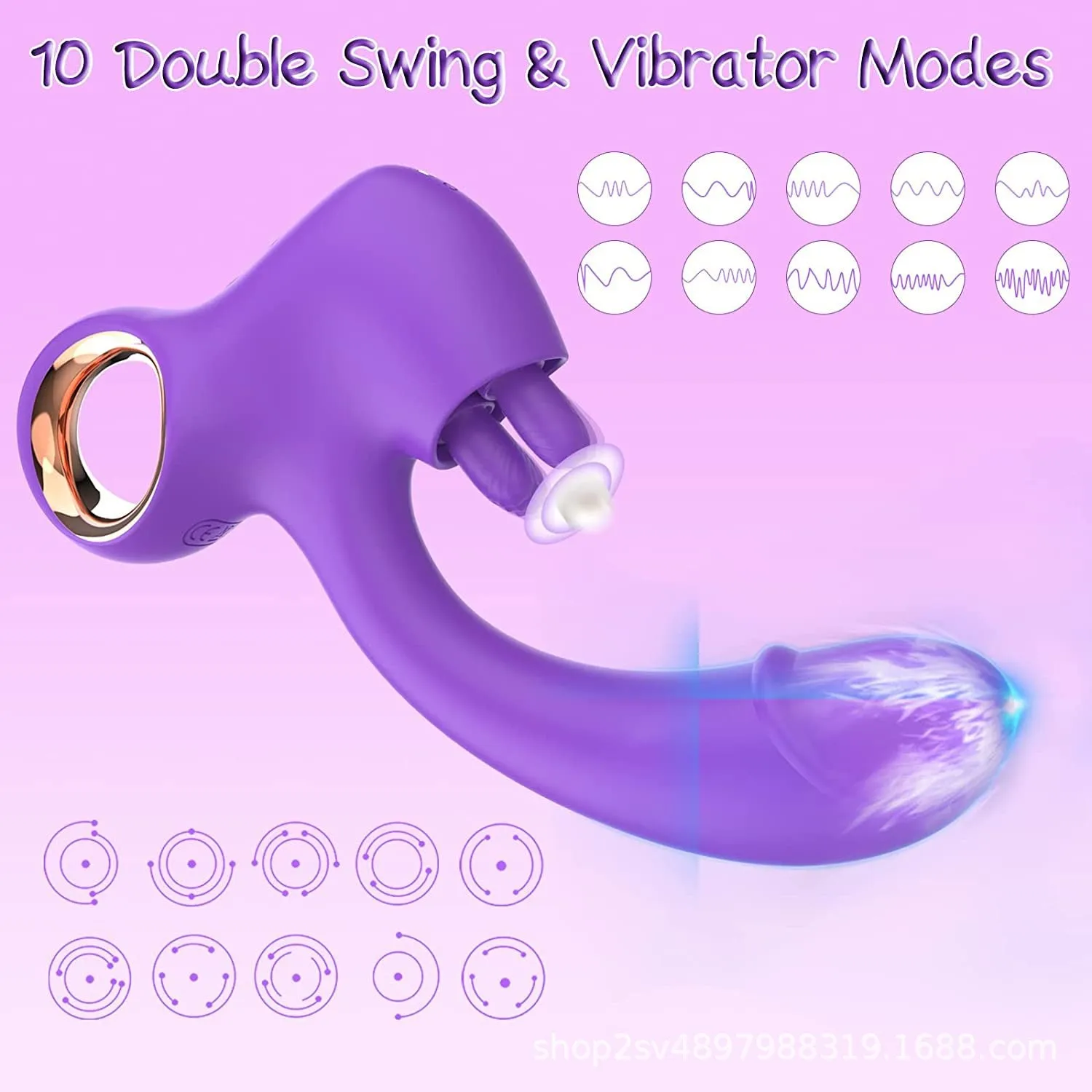 Rabbit Clit Clamps Anal Dildo G Spot Vibrator - Double End Anal Clitoral Stimulator Female Sex Toy
