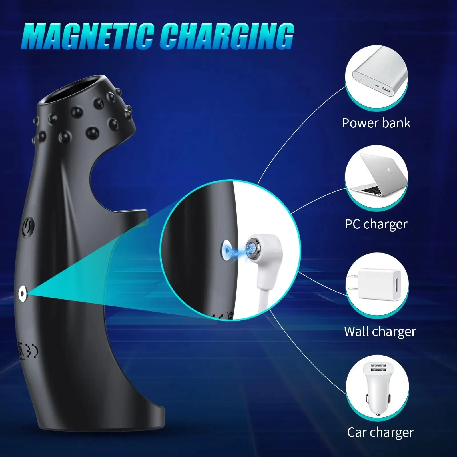 Remote Control Vibrating Cock Sleeve Sex Toy for Men - Triple Penis Rings Delay Trainer