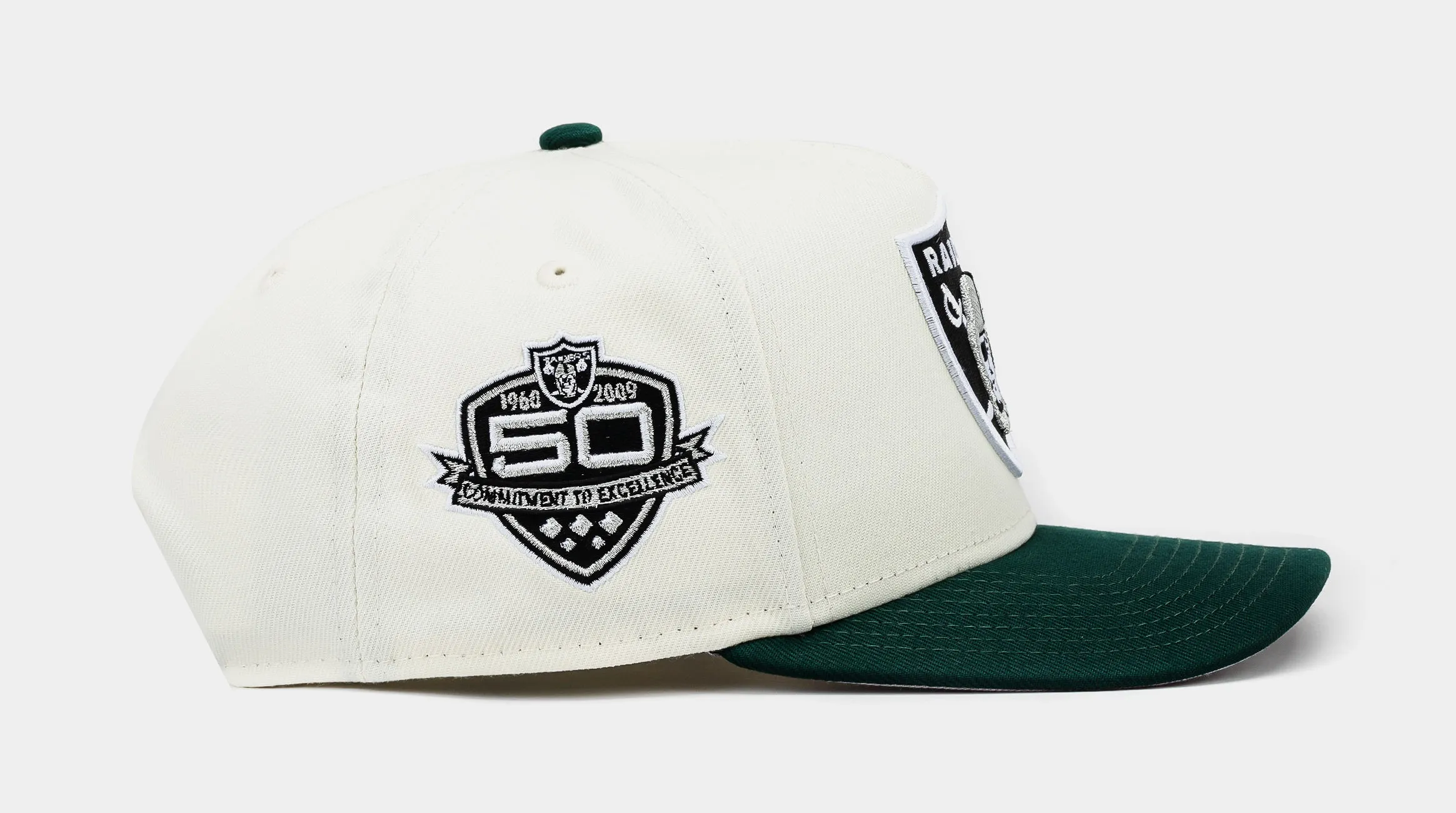Shoe Palace Exclusive Las Vegas Raiders 50 950AF Snapback Mens Hat (Beige/Green)