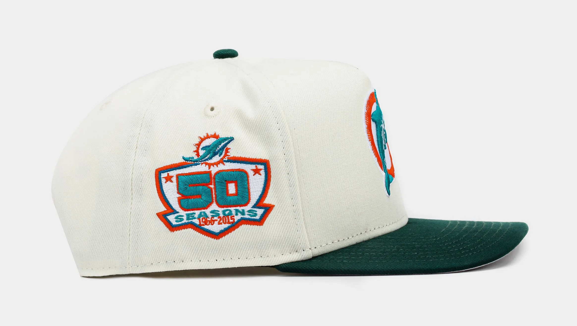 Shoe Palace Exclusive Miami Dolphins 50 Seasons 950AF Snapback Mens Hat (Blue/Orange)