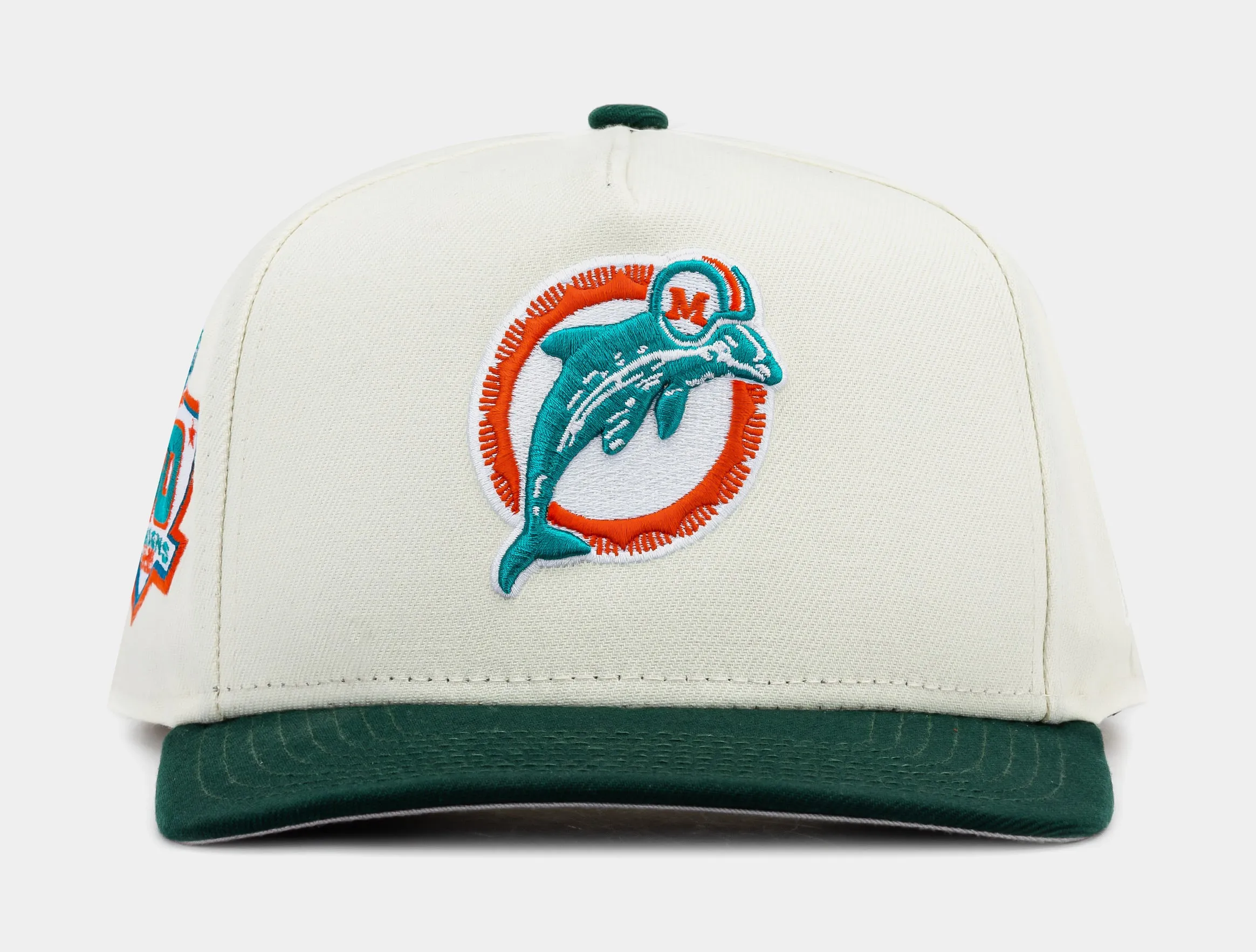 Shoe Palace Exclusive Miami Dolphins 50 Seasons 950AF Snapback Mens Hat (Blue/Orange)