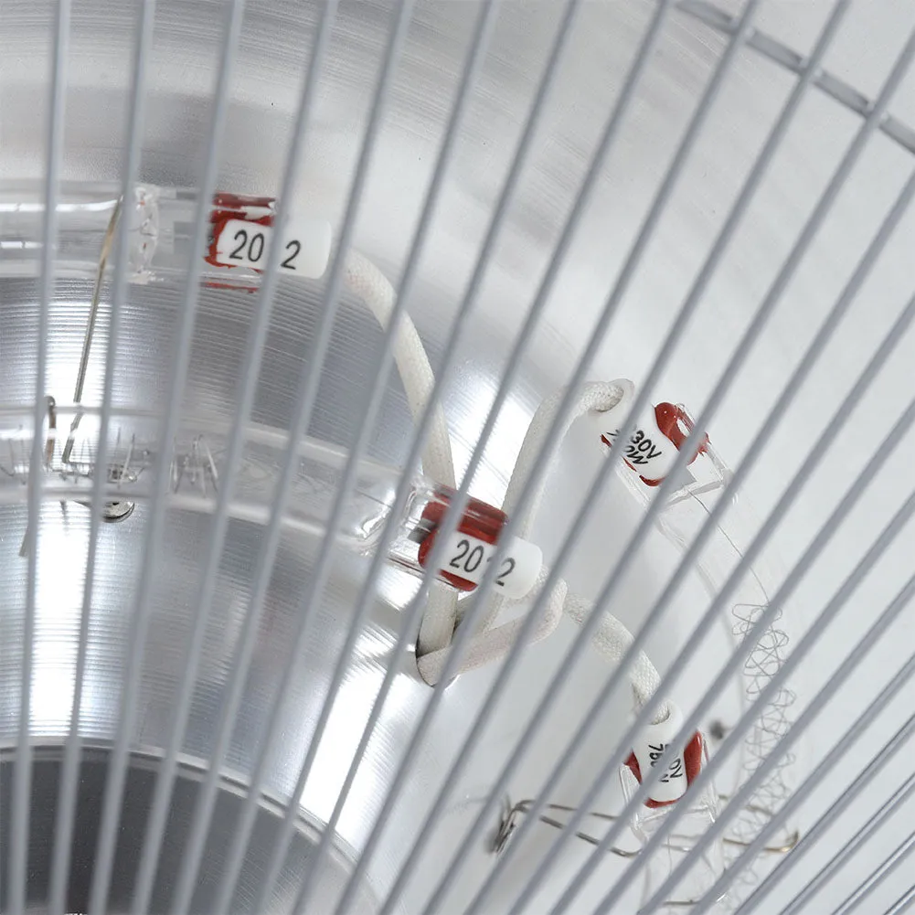 Silver Hanging Patio Heater Outdoor Ceiling Electric Heater with 3 Adjustable Settings