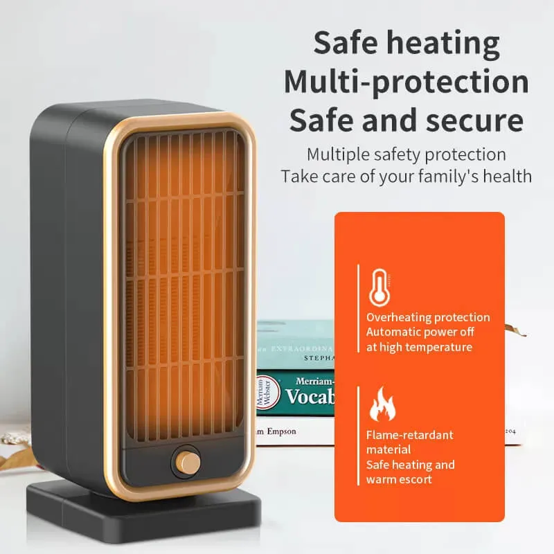Space Heater for Indoor Use | 500W Fast Heating Ceramic Electric Heater with Thermostat