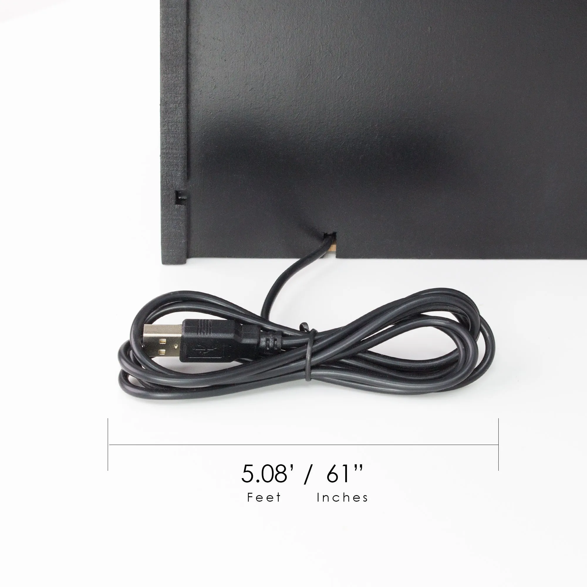 Space Saving Desk Organizer with USB Port - Black