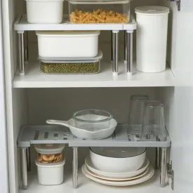 Space Saving Retractable Cabinet Organizer Shelf