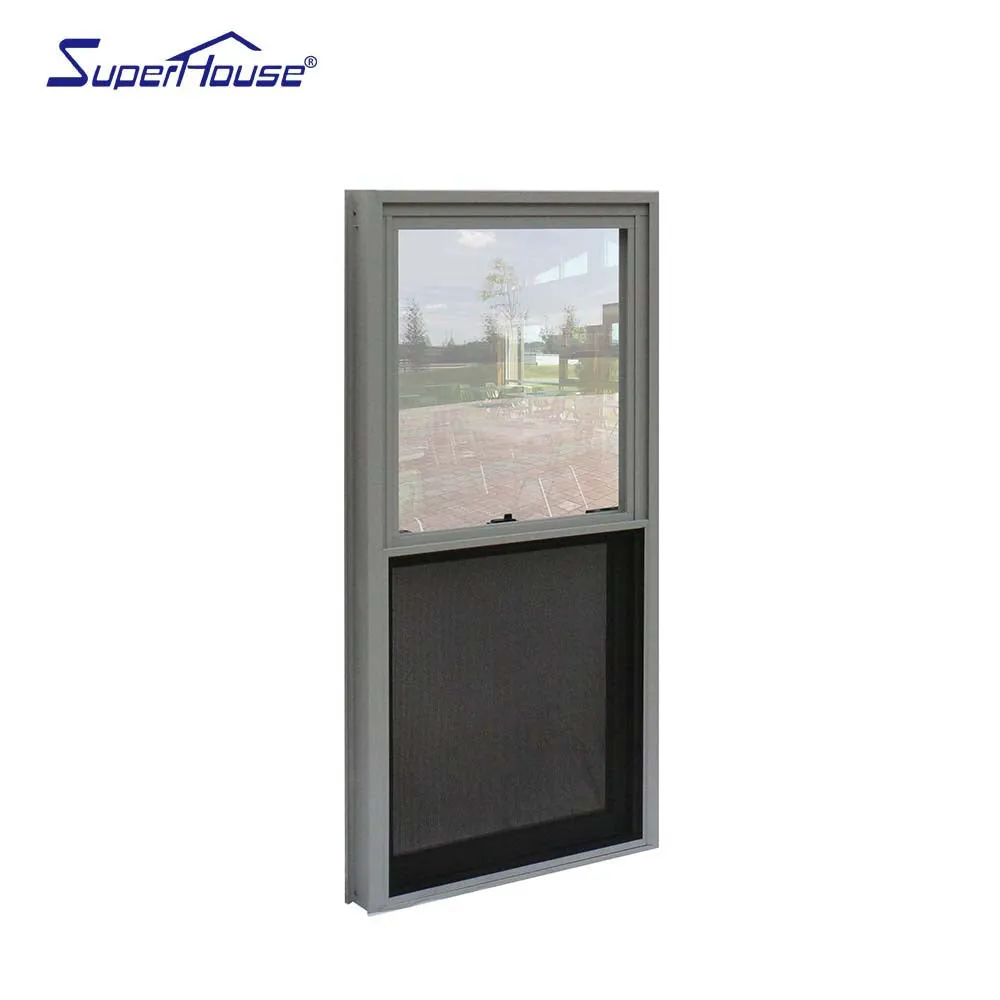 Superhouse Thermal break aluminum frame wall glass single hung window