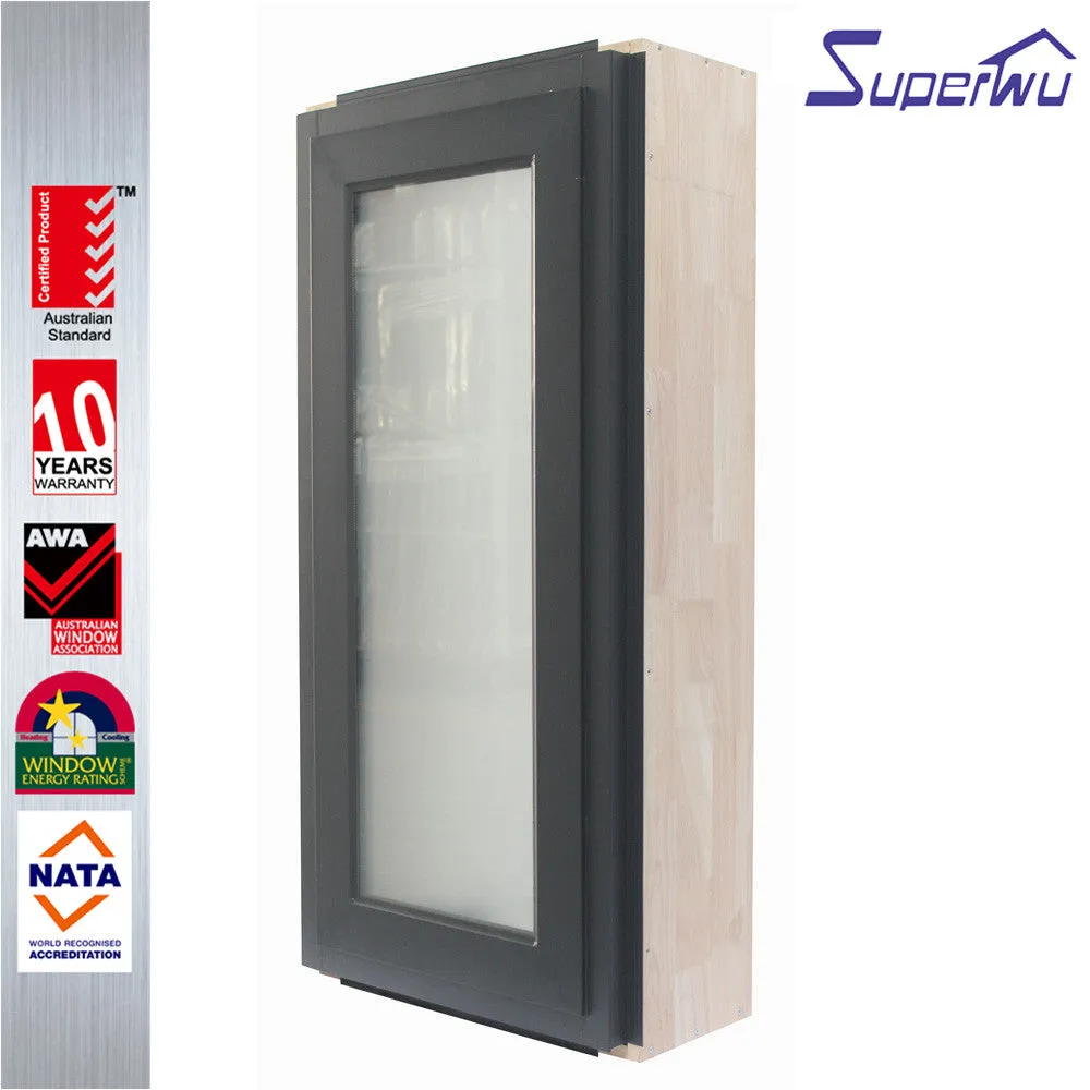 Superwu Australia standard thermal break Powder Painted sound insulation fireproof awning Window