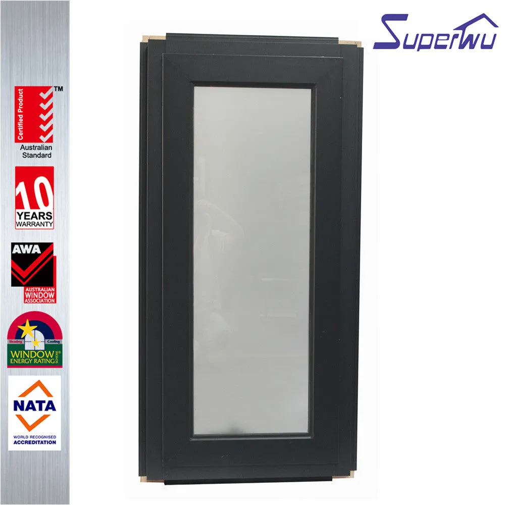 Superwu Australia standard thermal break Powder Painted sound insulation fireproof awning Window