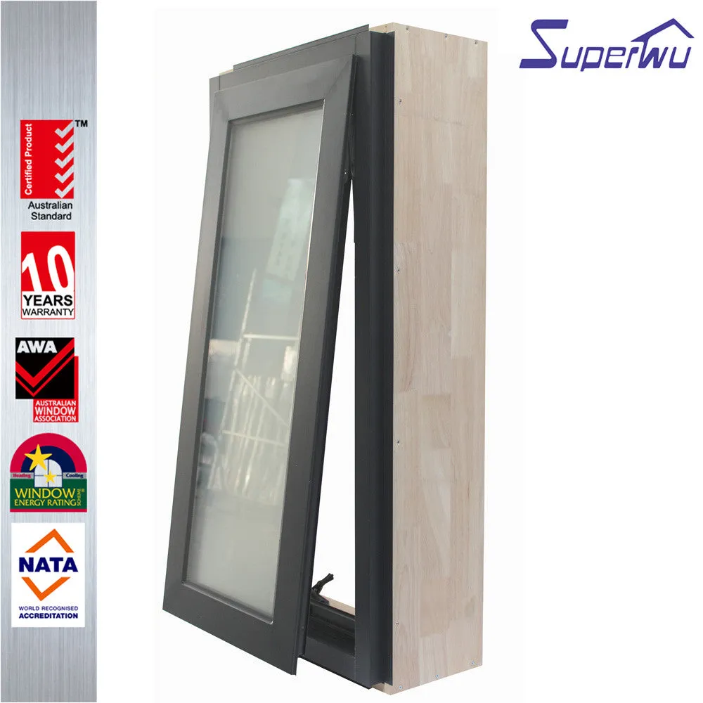 Superwu Australia standard thermal break Powder Painted sound insulation fireproof awning Window