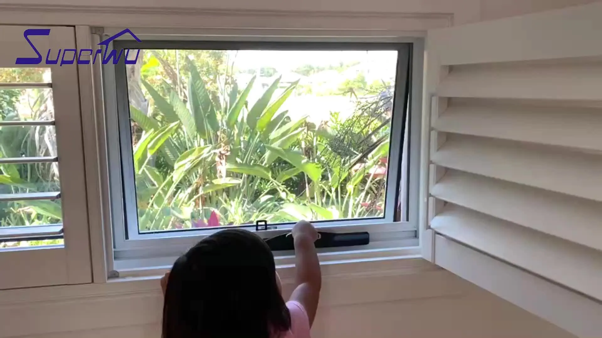 Superwu Australia standard thermal break Powder Painted sound insulation fireproof awning Window