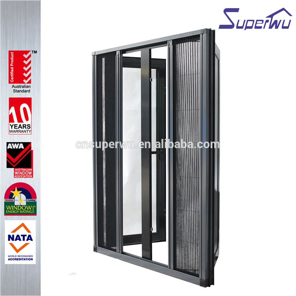 Superwu Thermal Break System Glazing Casement Window with Aluminium Frame Powder Coated Profile