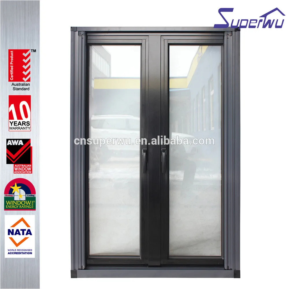 Superwu Thermal Break System Glazing Casement Window with Aluminium Frame Powder Coated Profile