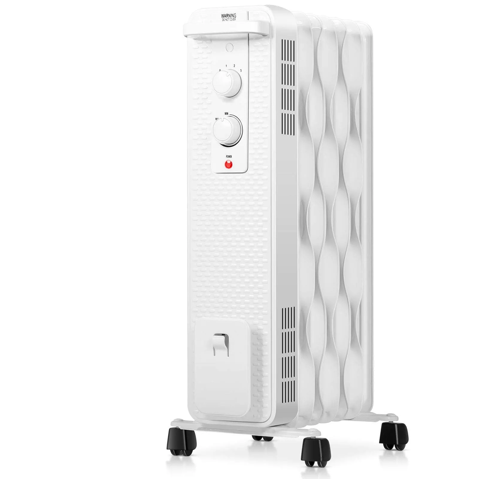 Tangkula 1500W Oil Filled Radiator Heater, Portable Space Heater Radiator w/ 3 Heating Modes & Adjustable Thermostat