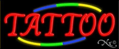 Tattoo Handcrafted Energy Efficient Glasstube Neon Signs