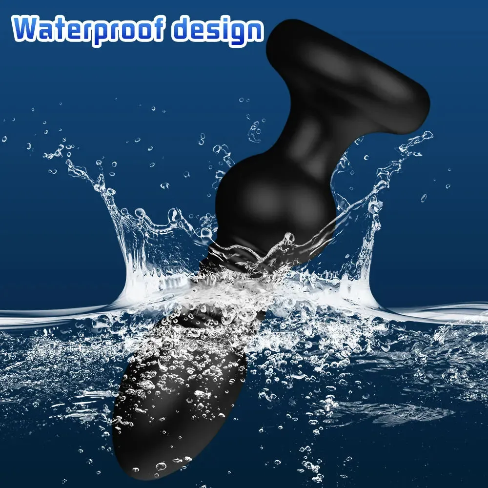 Thrusting Dildo Vibrator - Remote Control Telescopic Butt Plug Prostate Massager