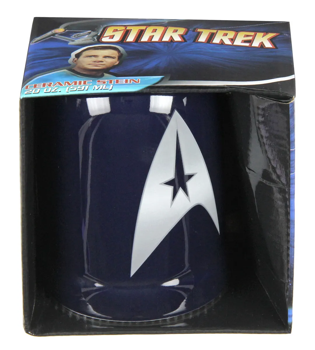 Vandor 80879 Star Trek 20 oz Ceramic Stein, Blue