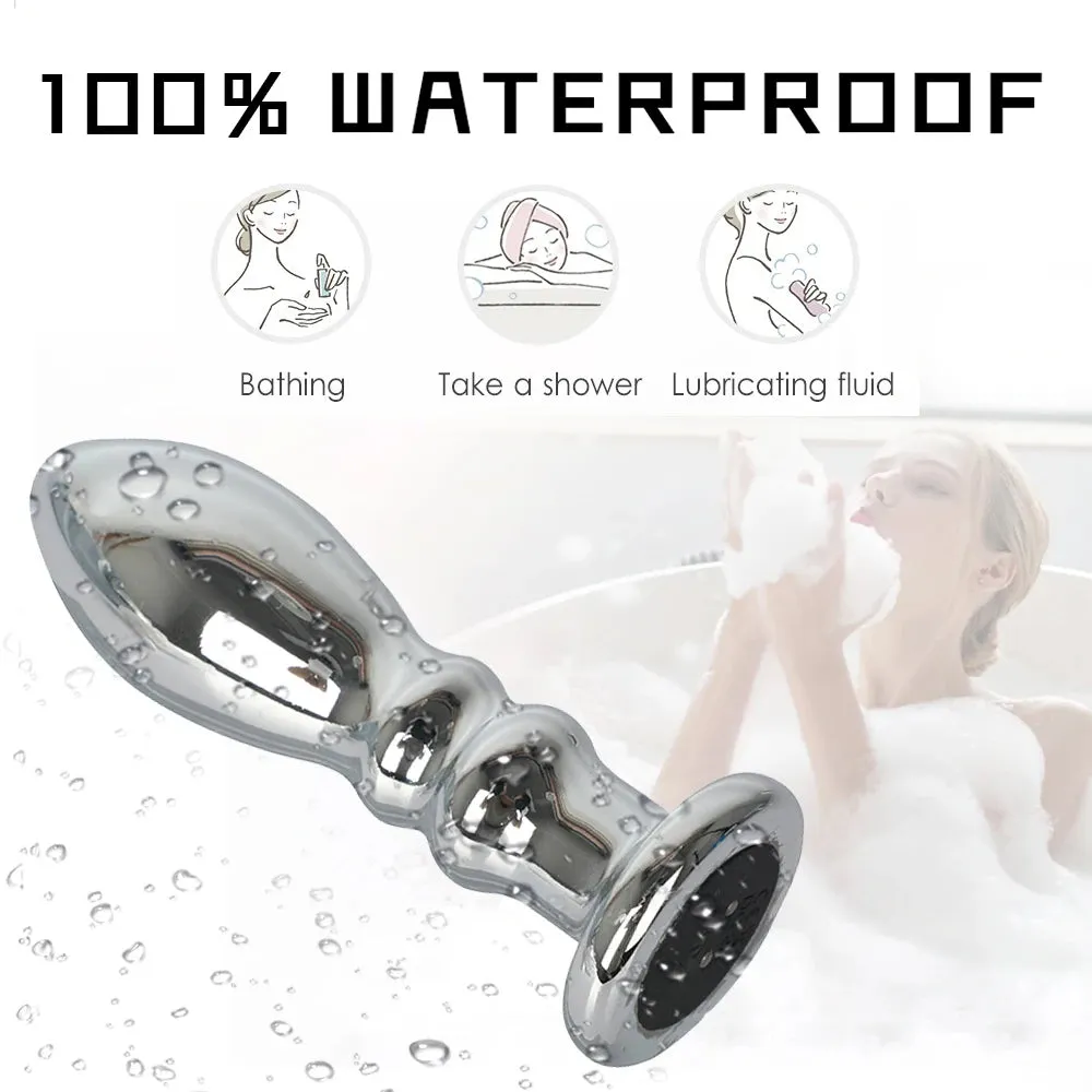 Vibrating Dildo Butt Plug - Metal Dildos G Spot Prostate Massage Anal Toys