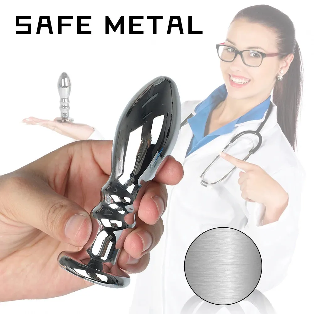 Vibrating Dildo Butt Plug - Metal Dildos G Spot Prostate Massage Anal Toys
