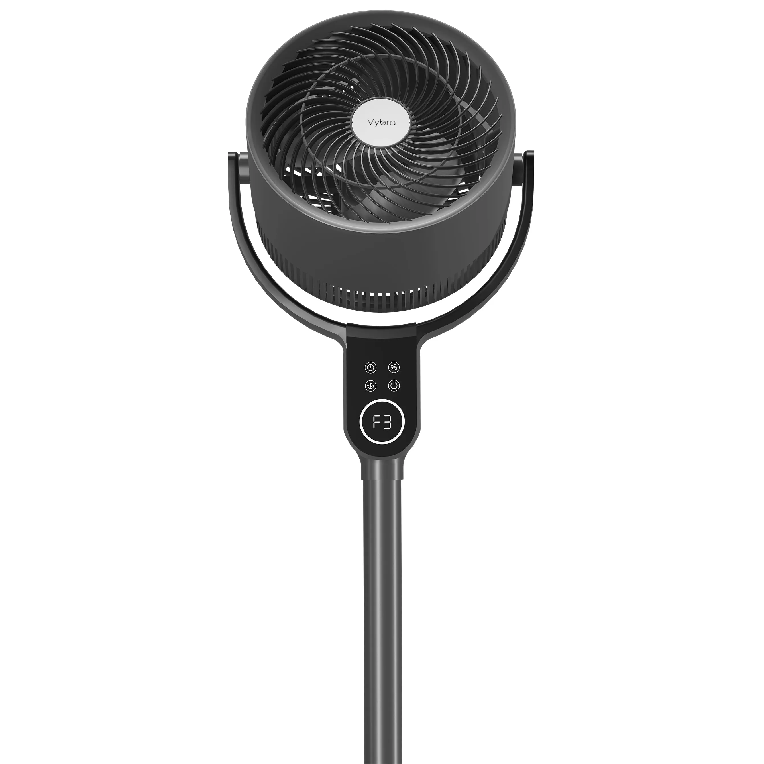 Vybra Oscillator Dual Height Tilt and Swing Fan Graphite