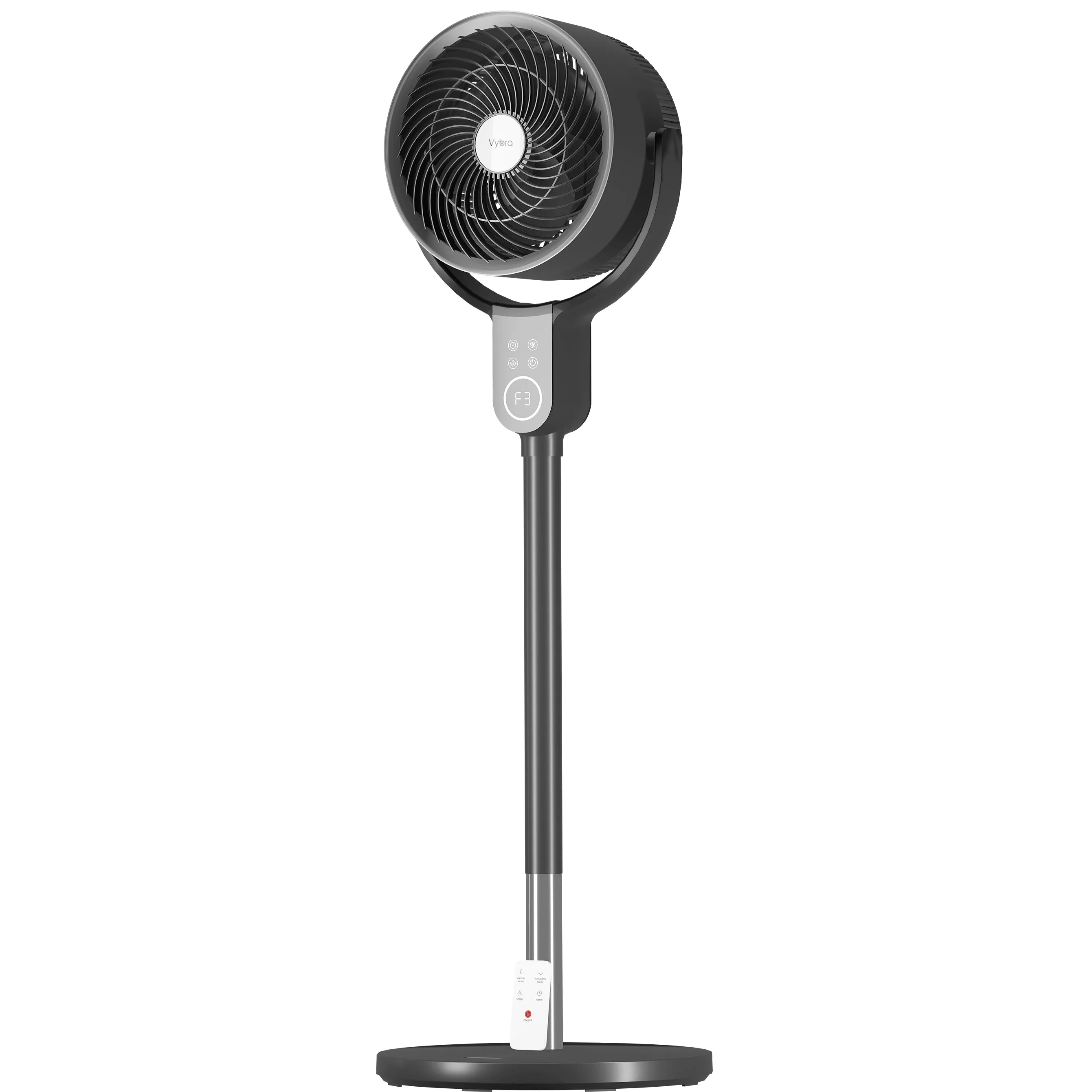 Vybra Oscillator Dual Height Tilt and Swing Fan Graphite
