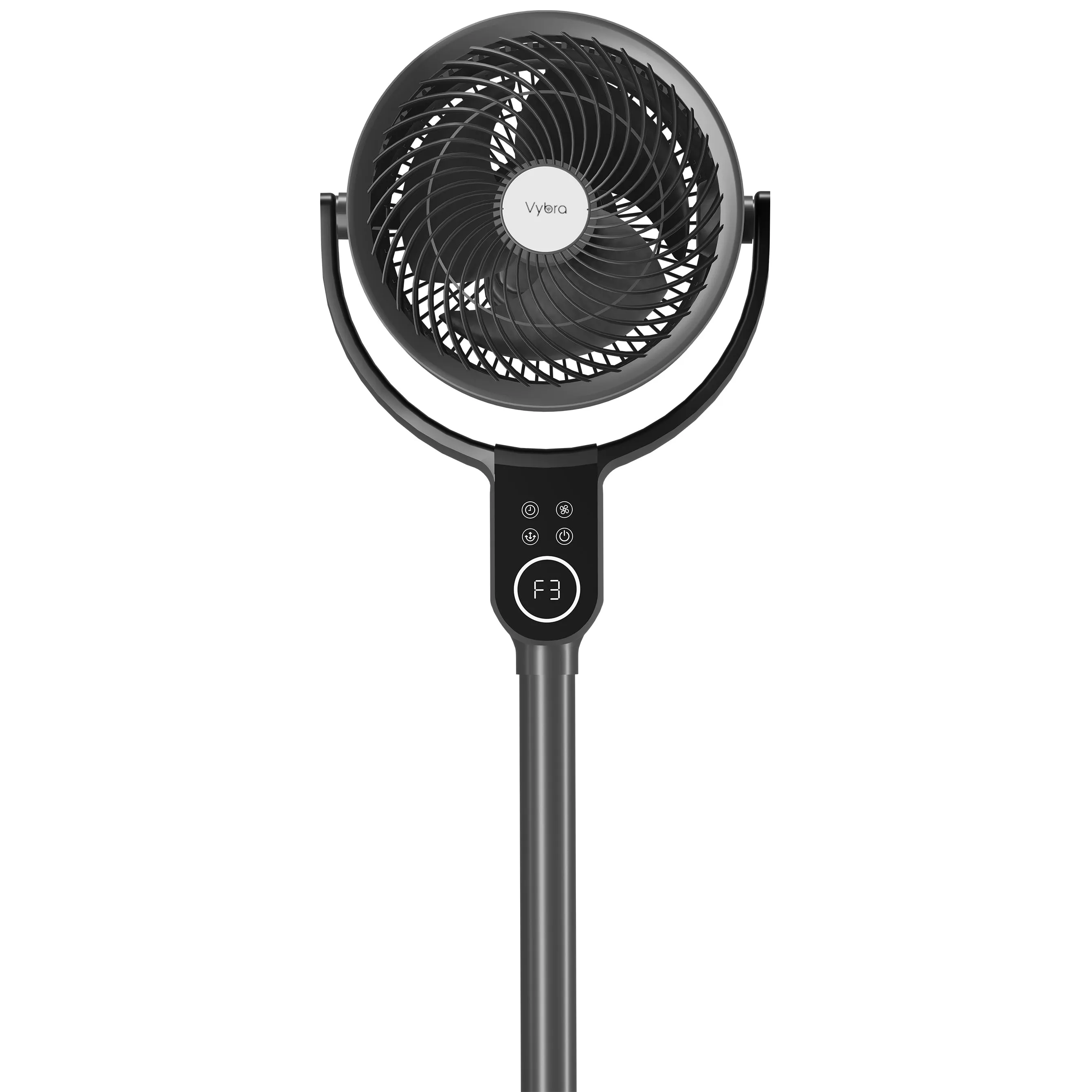 Vybra Oscillator Dual Height Tilt and Swing Fan Graphite