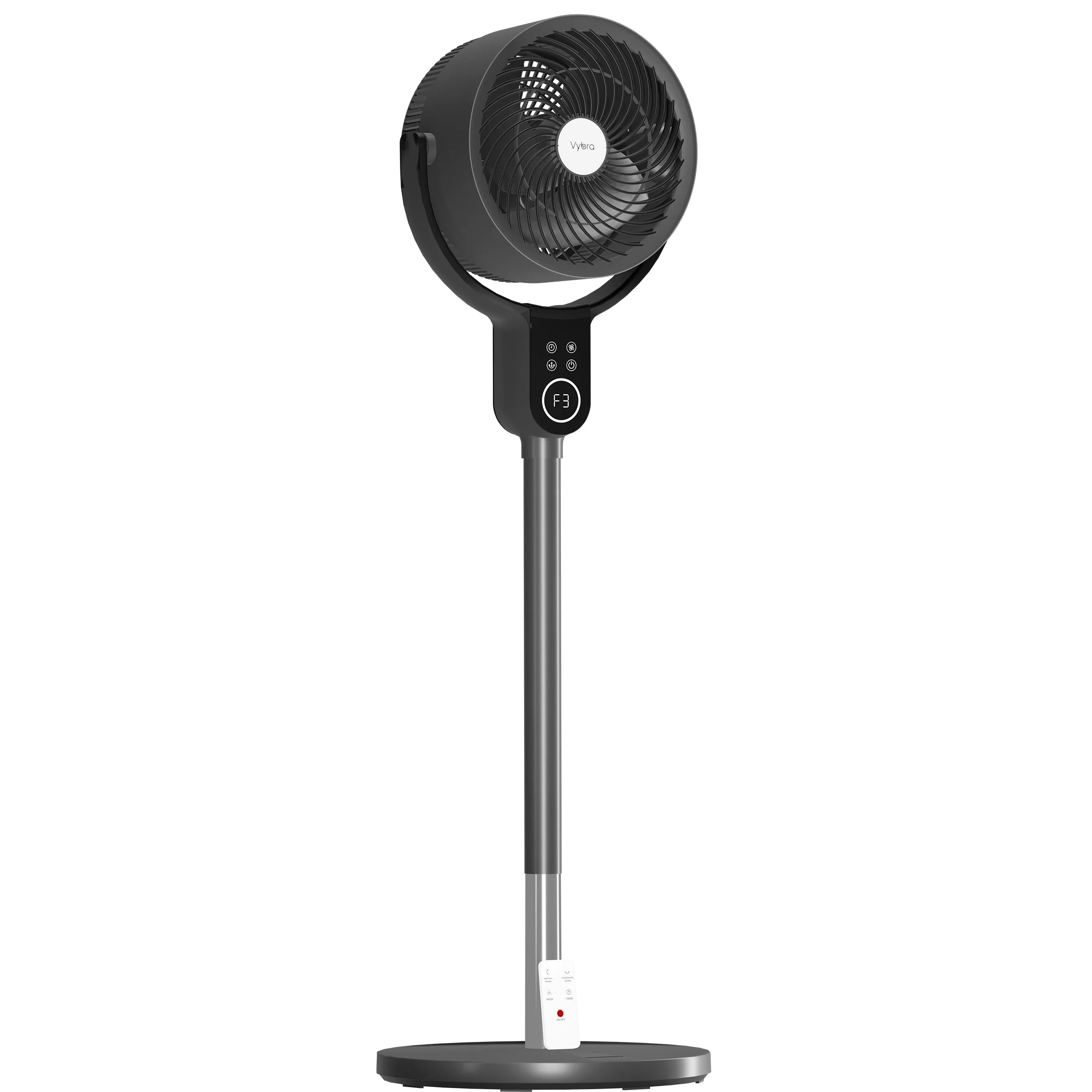 Vybra Oscillator Dual Height Tilt and Swing Fan Graphite