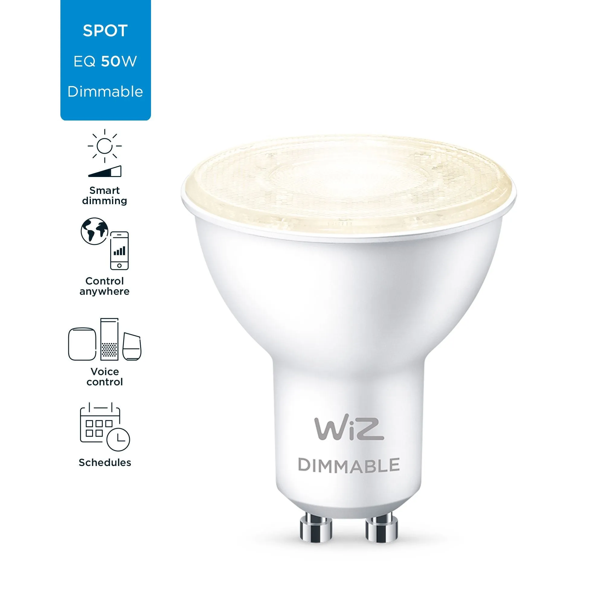 Wiz Gu10 Dimmable Whites Smart Bulb With