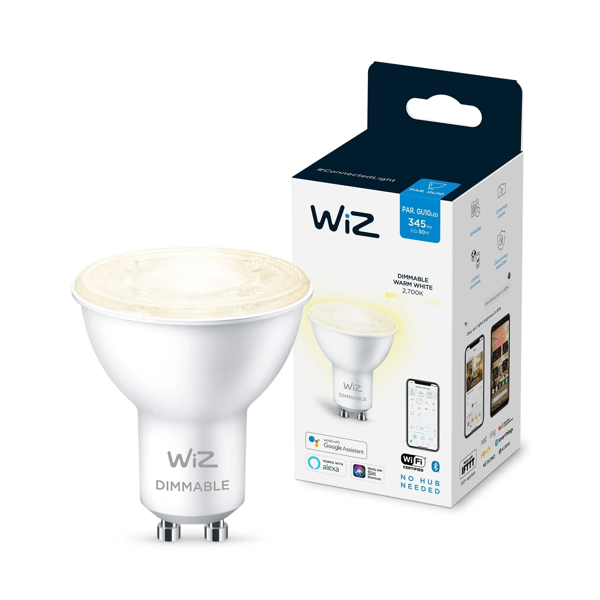 Wiz Gu10 Dimmable Whites Smart Bulb With